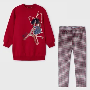 AW24 Mayoral Girls Paris Chanel Inspired Leggings Set 4933 & 4703