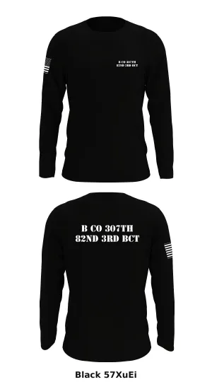B Co 307th 82nd 3rd BCT Store 1 Core Men's LS Performance Tee - 57XuEi