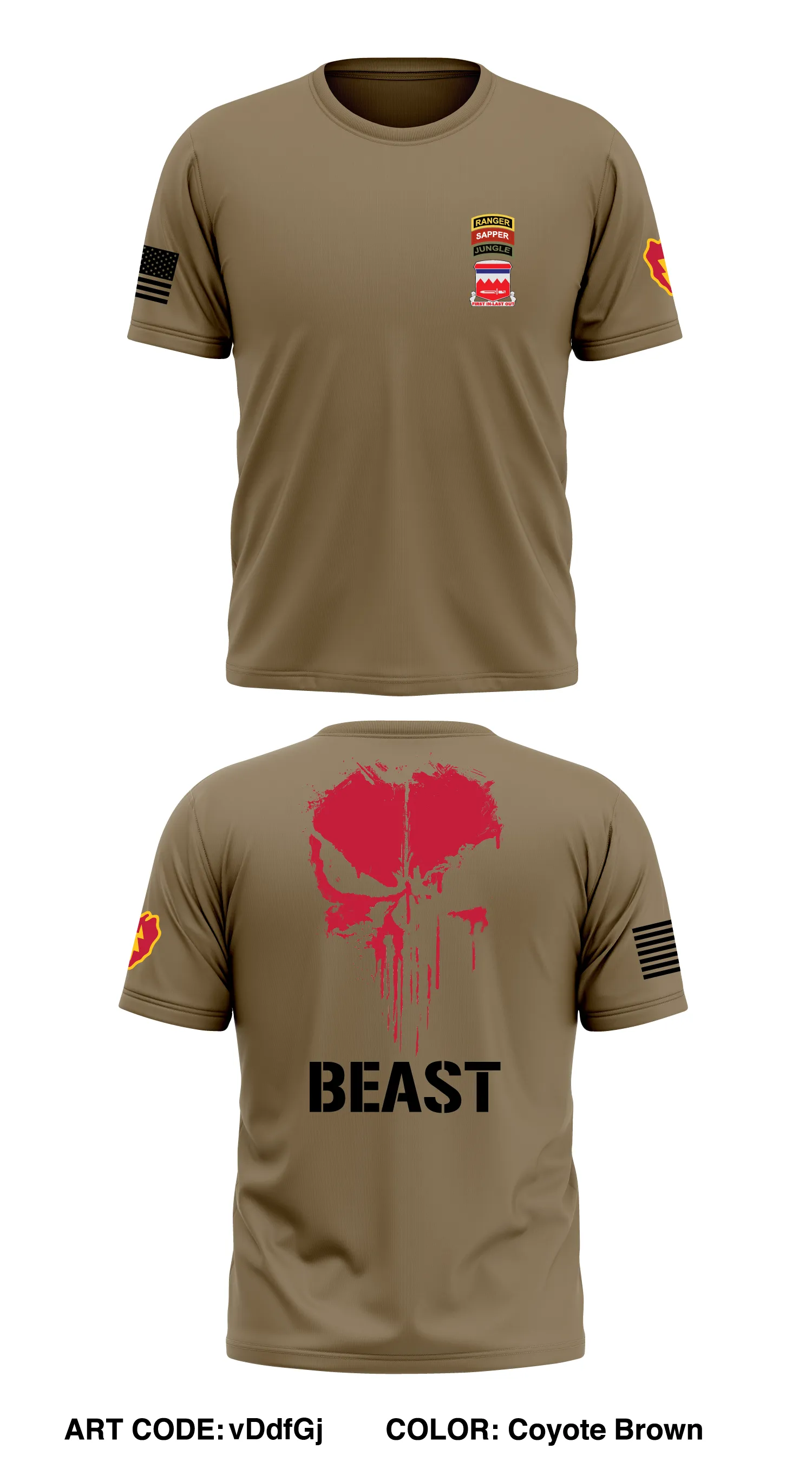 B Co, 65th BEB, 2 IBCT Store 1 Core Men's SS Performance Tee - vDdfGj