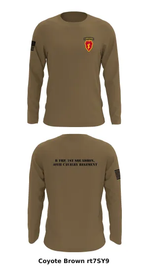 B Trp, 1st Squadron, 40th Cavalry Regiment Store 1 Core Men's LS Performance Tee - rt7SY9
