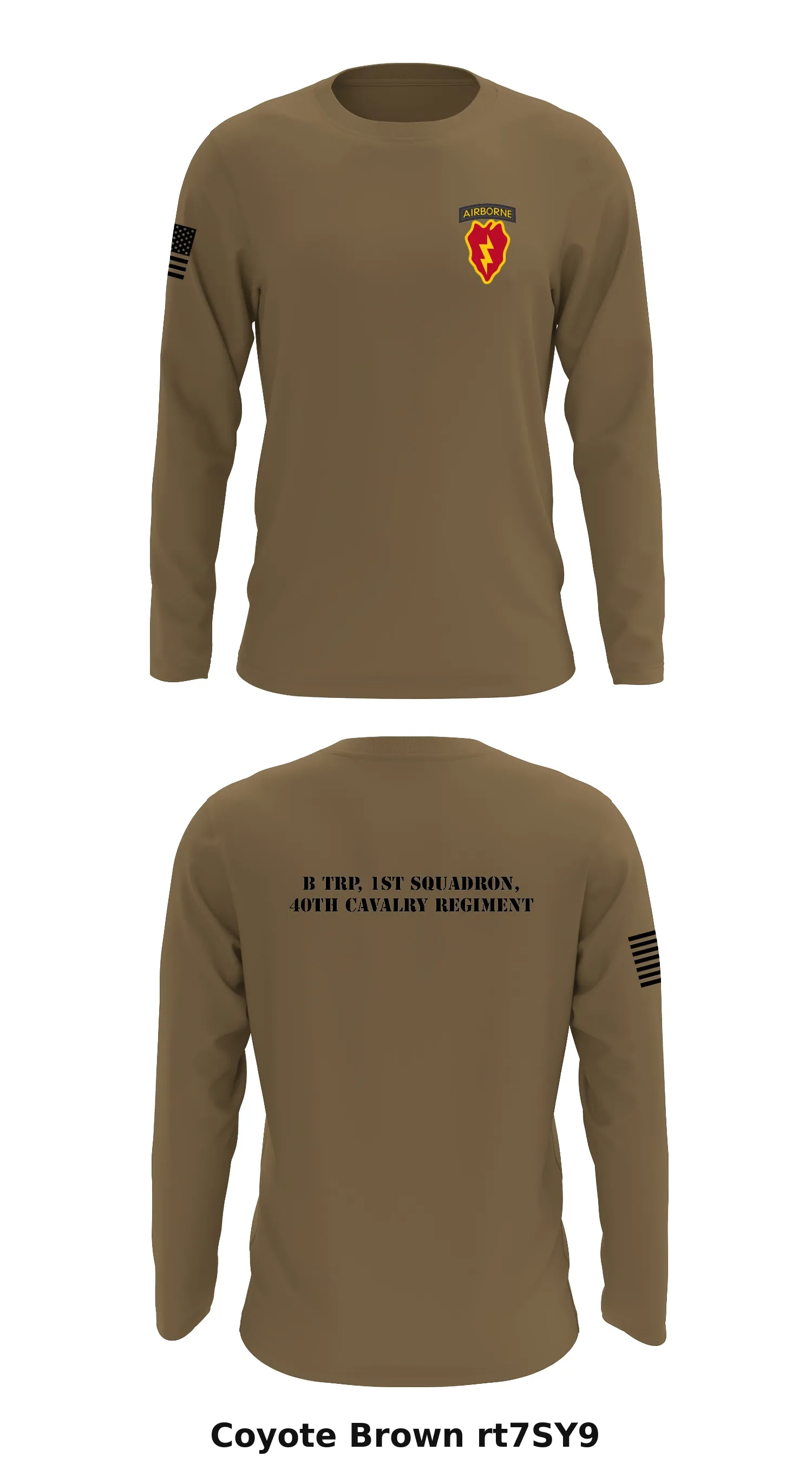 B Trp, 1st Squadron, 40th Cavalry Regiment Store 1 Core Men's LS Performance Tee - rt7SY9