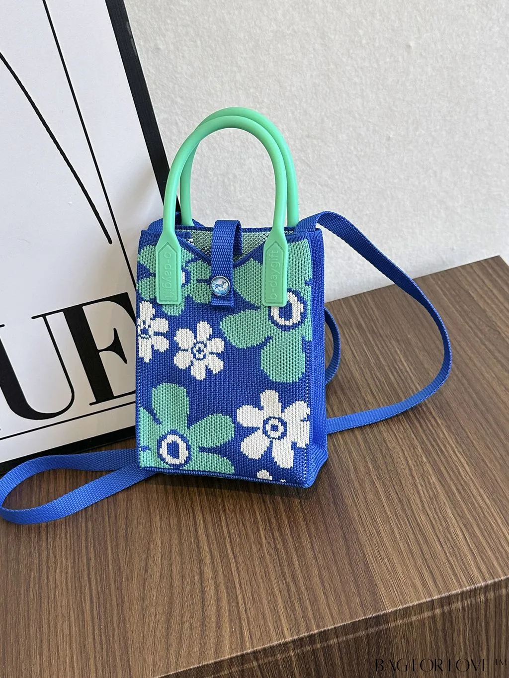 BagForLove - Chic & Compact Color-block Floral Crochet Handbag