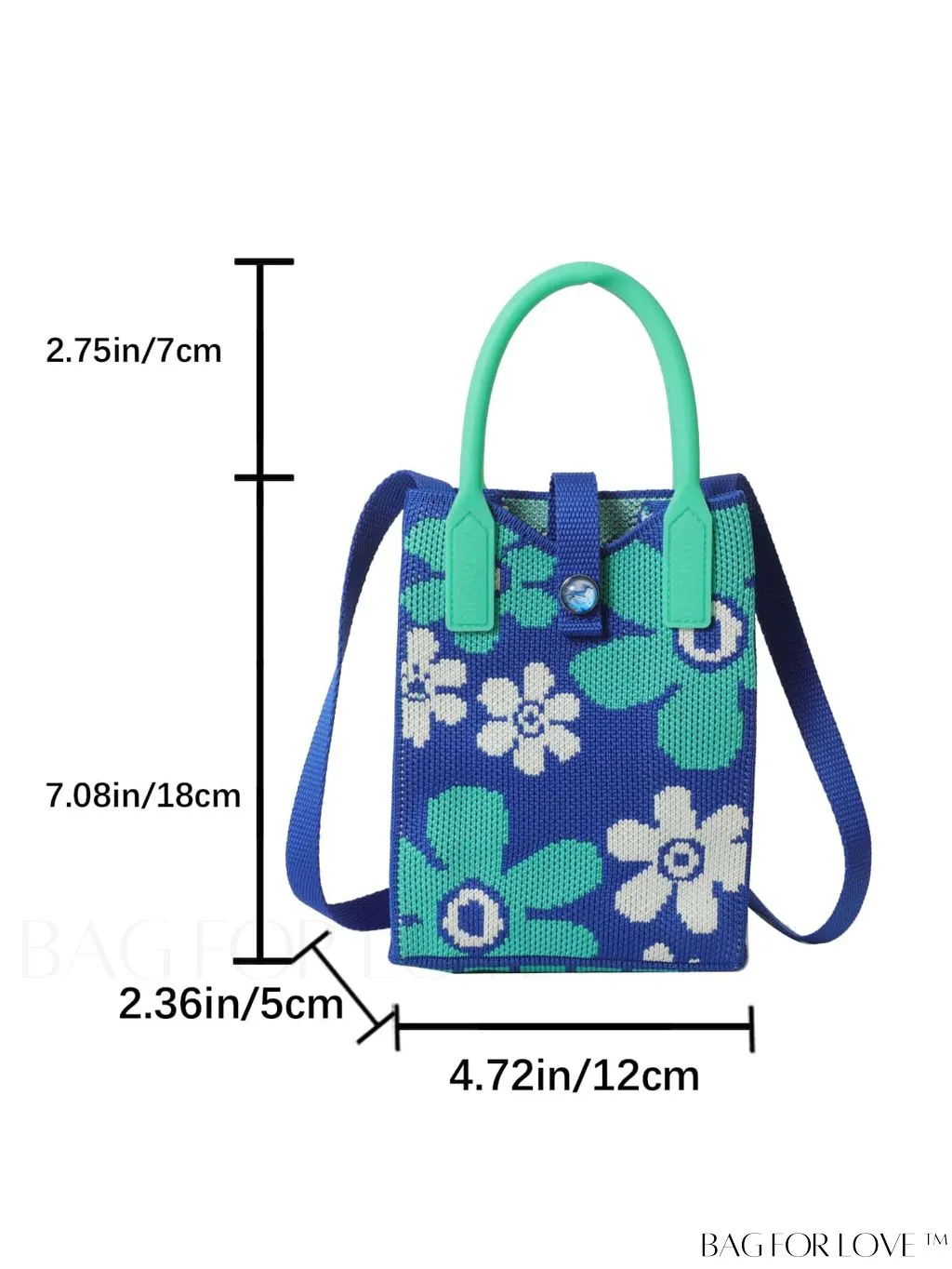 BagForLove - Chic & Compact Color-block Floral Crochet Handbag