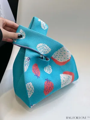 BagForLove - Chic Mini Fruit-Patterned Crochet Tote - Fashionably Compact