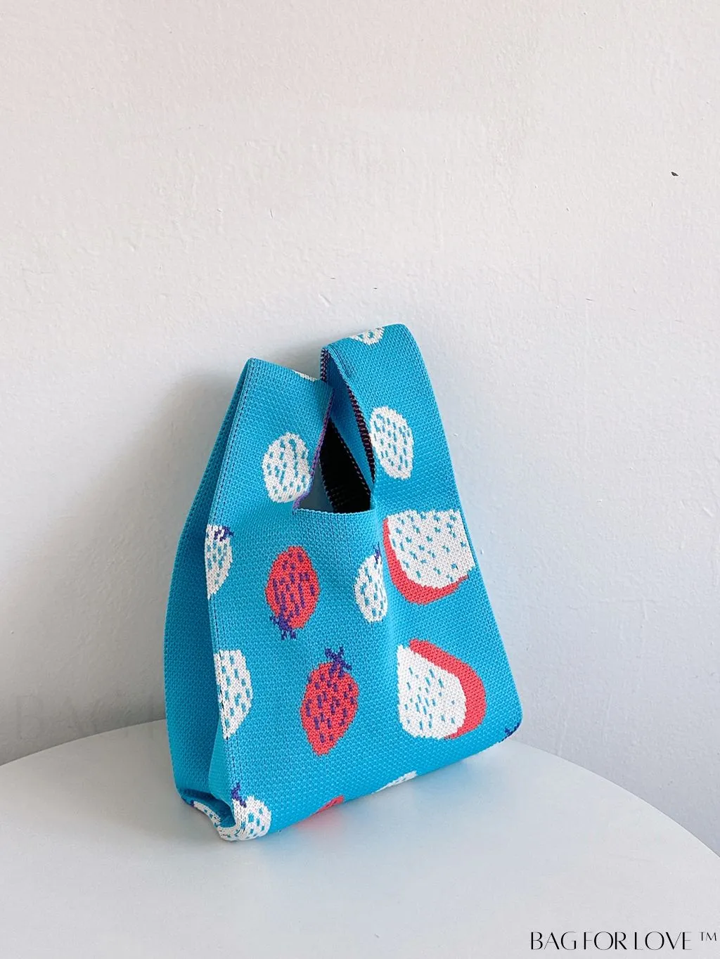 BagForLove - Chic Mini Fruit-Patterned Crochet Tote - Fashionably Compact
