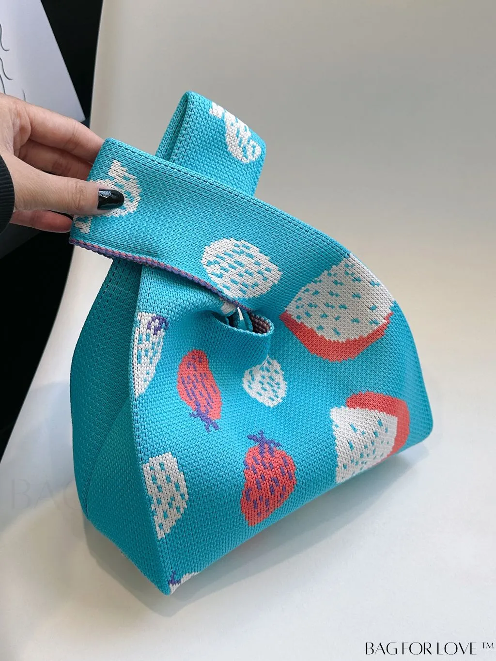BagForLove - Chic Mini Fruit-Patterned Crochet Tote - Fashionably Compact