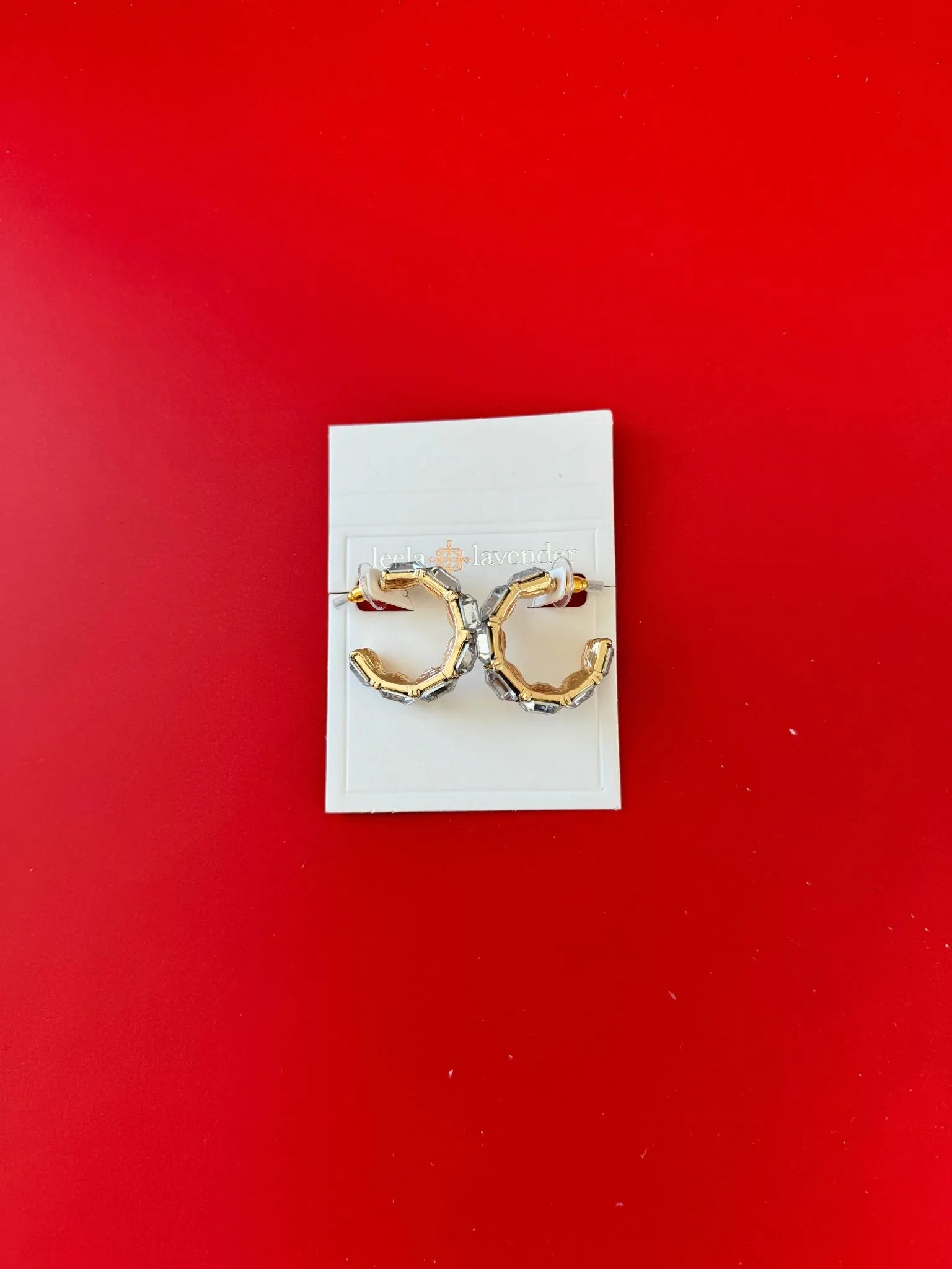 Baguette Detail Hoop Earring