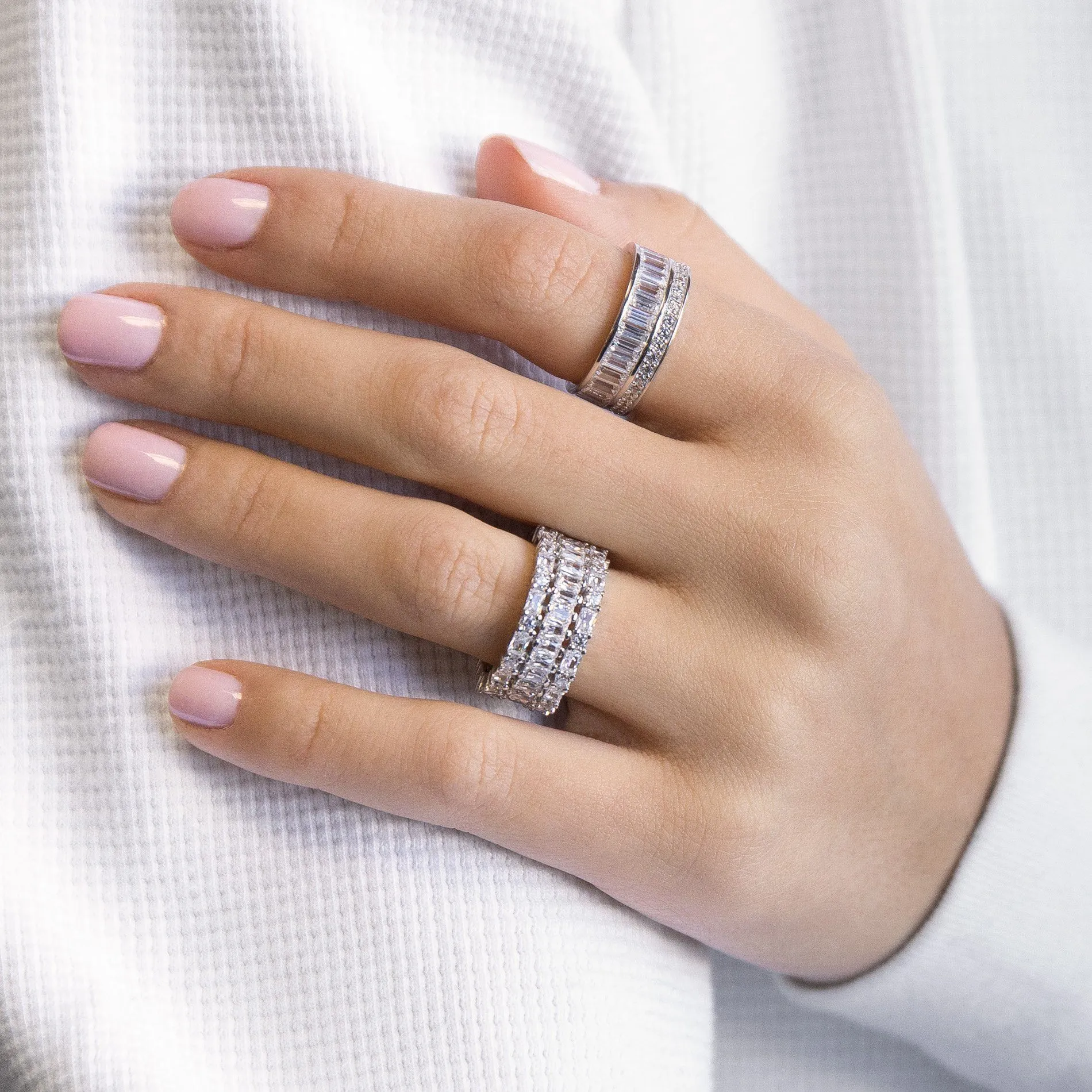 Baguette X Round Ring