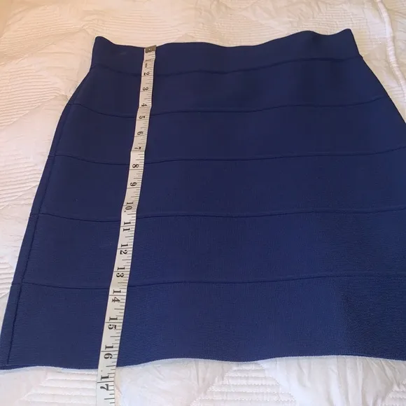 BCBG MaxAzria Dark Blue Short Bandage Skirt Bodycon Coquette Girl Date Night
