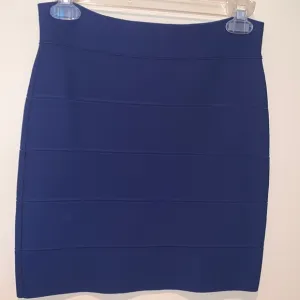 BCBG MaxAzria Dark Blue Short Bandage Skirt Bodycon Coquette Girl Date Night