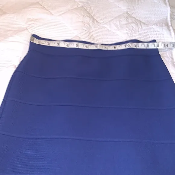 BCBG MaxAzria Dark Blue Short Bandage Skirt Bodycon Coquette Girl Date Night