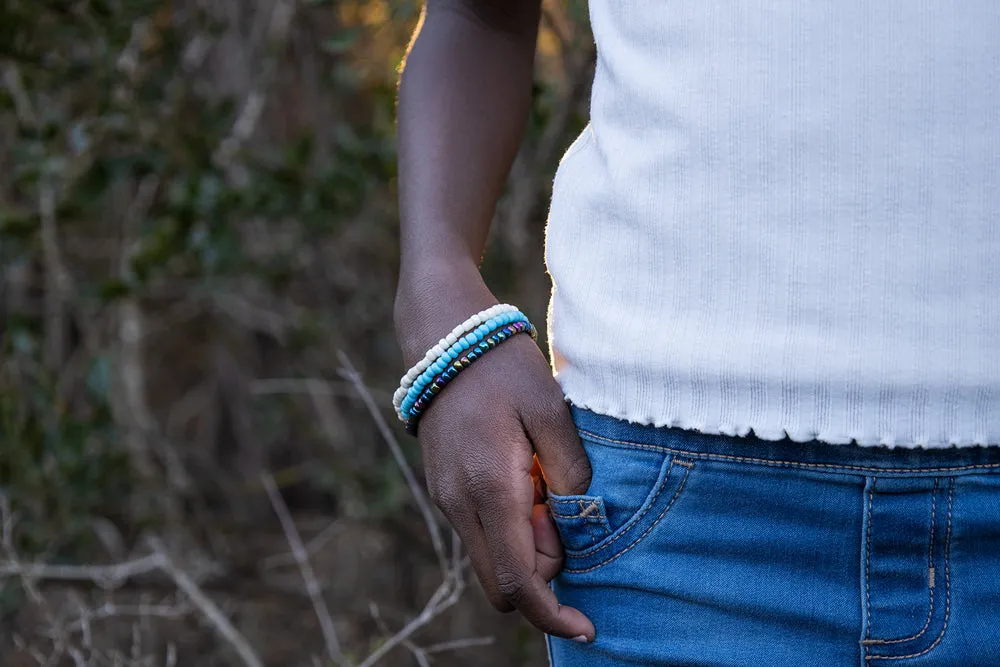 Beaded Bracelet - Egg Shell