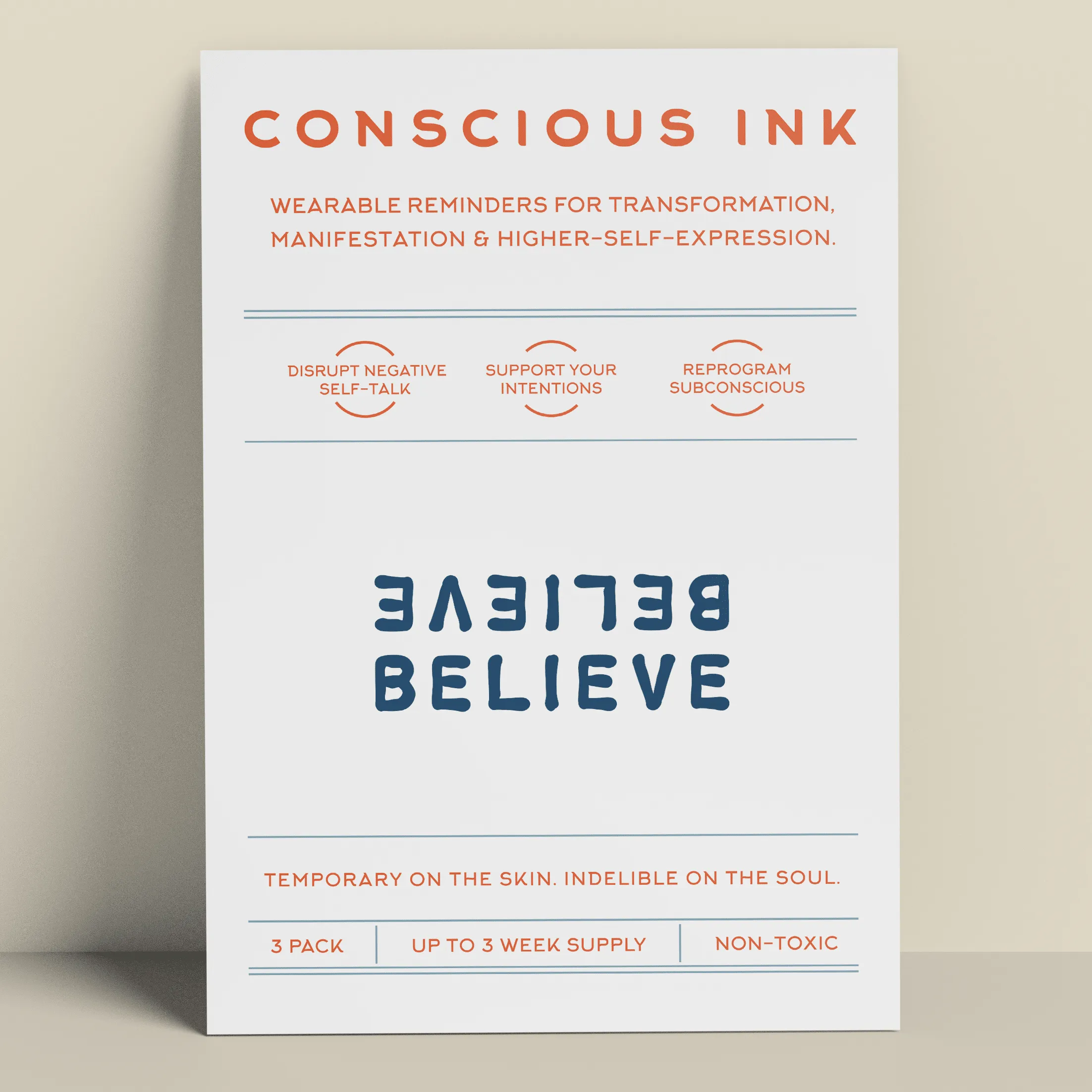 BELIEVE BELIEVE Manifestation Tattoo