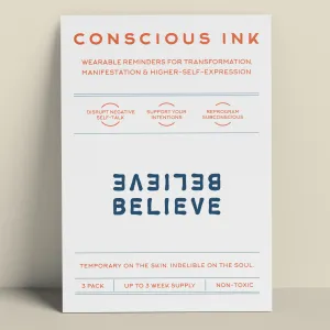 BELIEVE BELIEVE Manifestation Tattoo