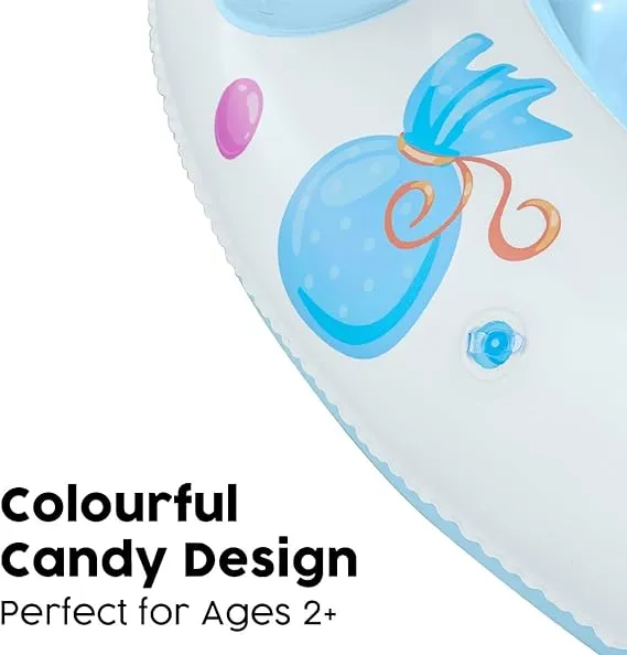 Bestway 41" X H33"/ 1.04M X H84CM Sweet Shoppe Shaded Kiddie Pool (1 pool, repair patch)
