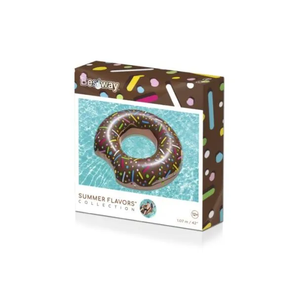Bestway 42"/ 1.07M Donut Ring (Contents: One swim ring, heavy-duty repair patch)