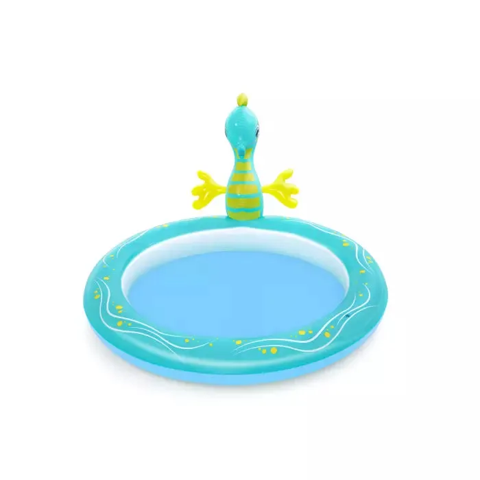 Bestway 6′2" X 63" X 34"/1.88M X 1.60M X 86CM Seahorse Sprinkler Pool (Contents:One pool, repair patch)
