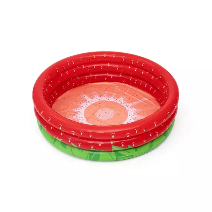 Bestway Φ66" X H15"/Φ1.68M X H38CM Sweet Strawberry Play Pool (1 pool,repair patch)