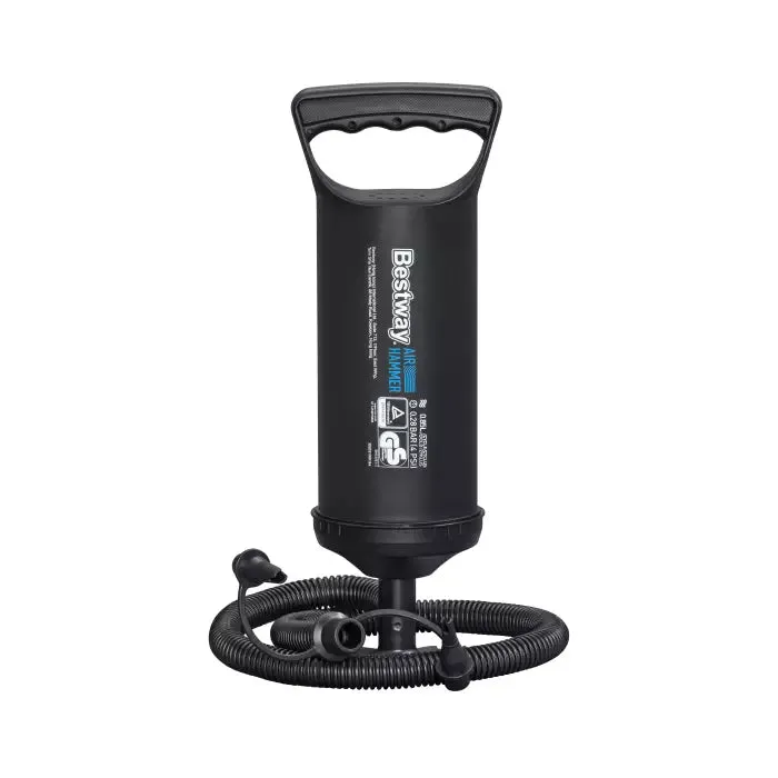 Bestway 80" X 60" X 8.75"/2.03M X 1.52M X 22CM Air Mattress QueenManual Hand Pump (Air Mattress, two pillows, repair patch, with Air Hammer-Inflation Pump)
