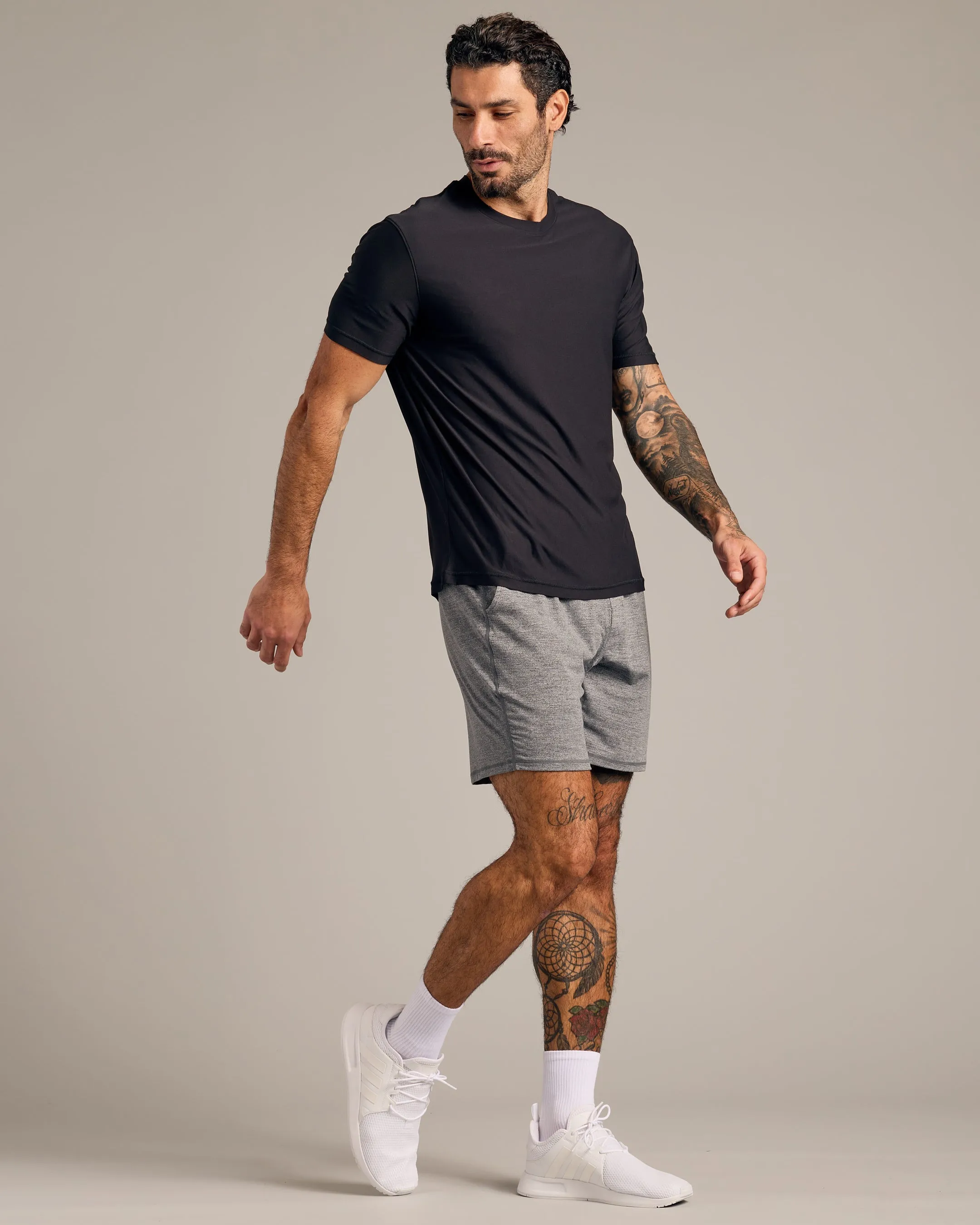 Black Active Crew Neck Tee