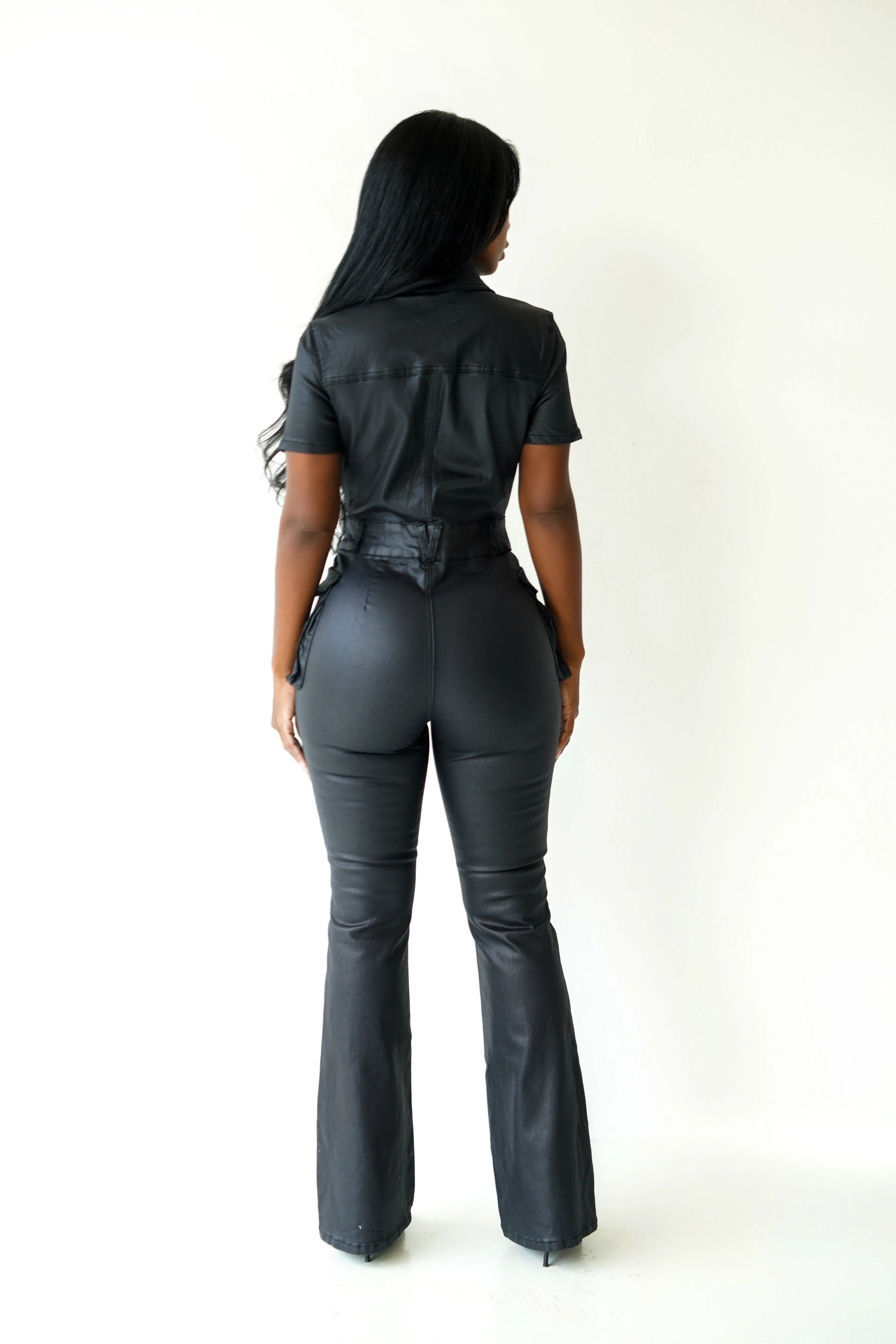 BLACK OUT WAX JUMPSUIT