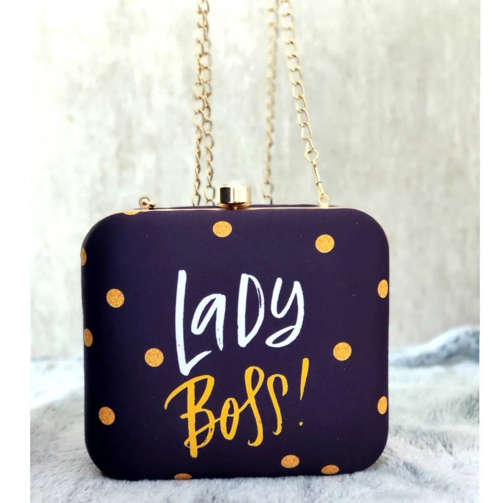 Black Printed Square shape Clutch handbags | Evening clutches | Gift for girlfriend| Gift for sister | Gift for her