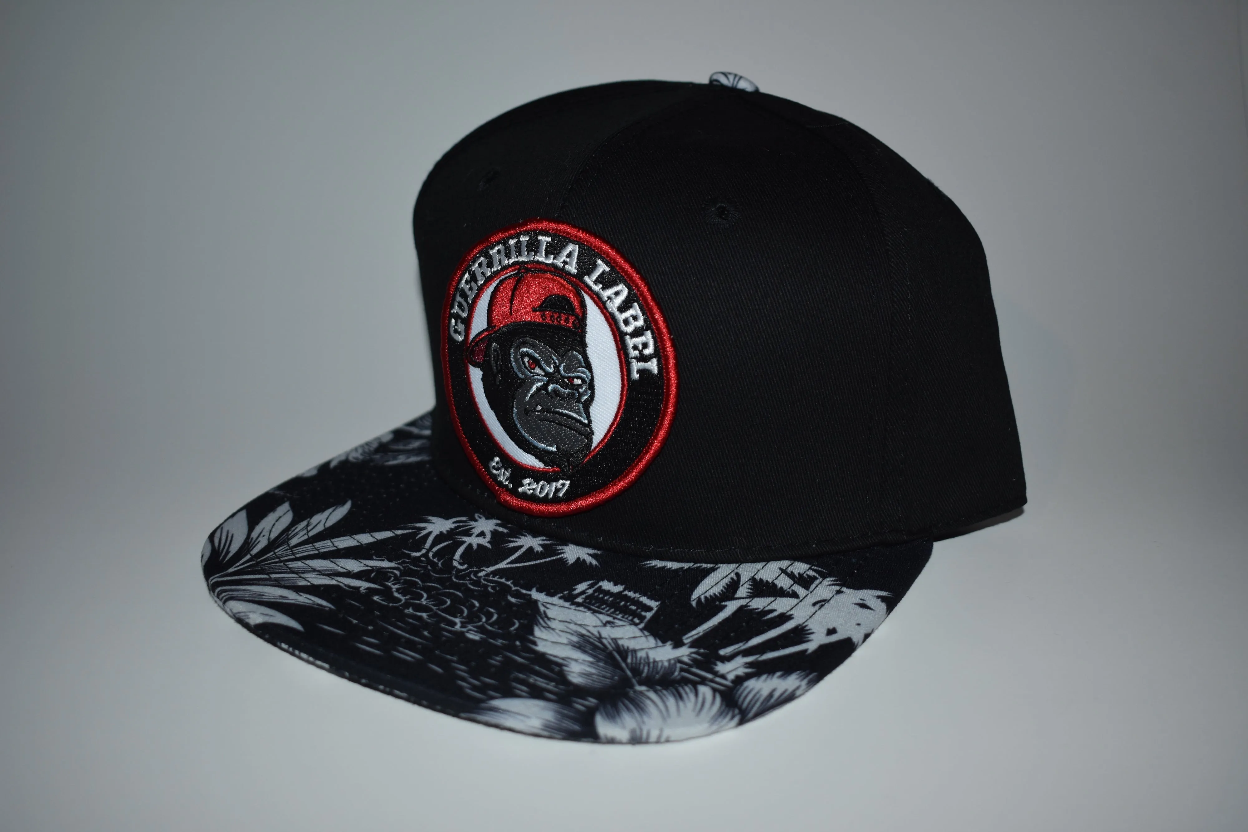 Black/White Hawaiian Snapback
