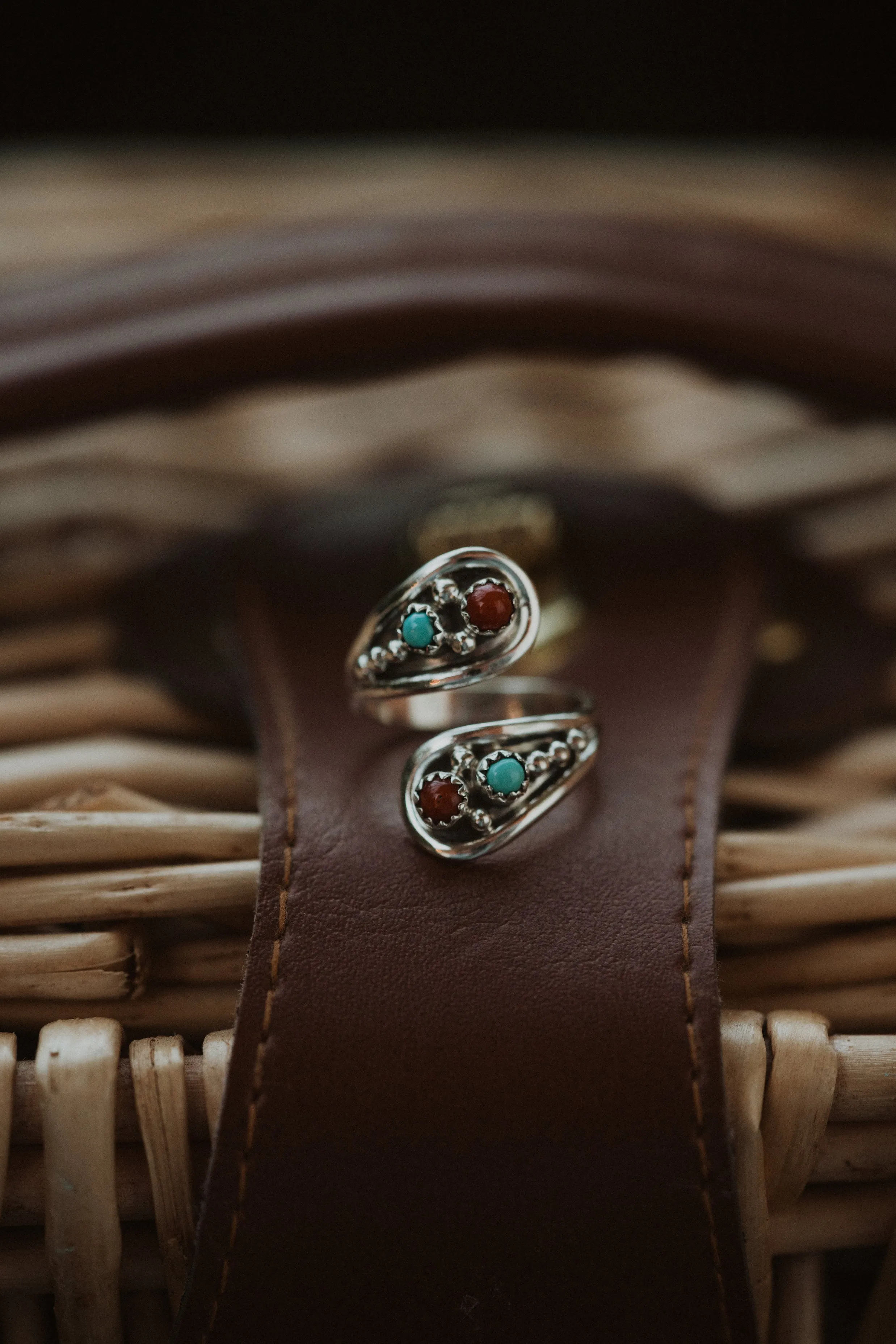 Blair Ring | Coral   Turquoise
