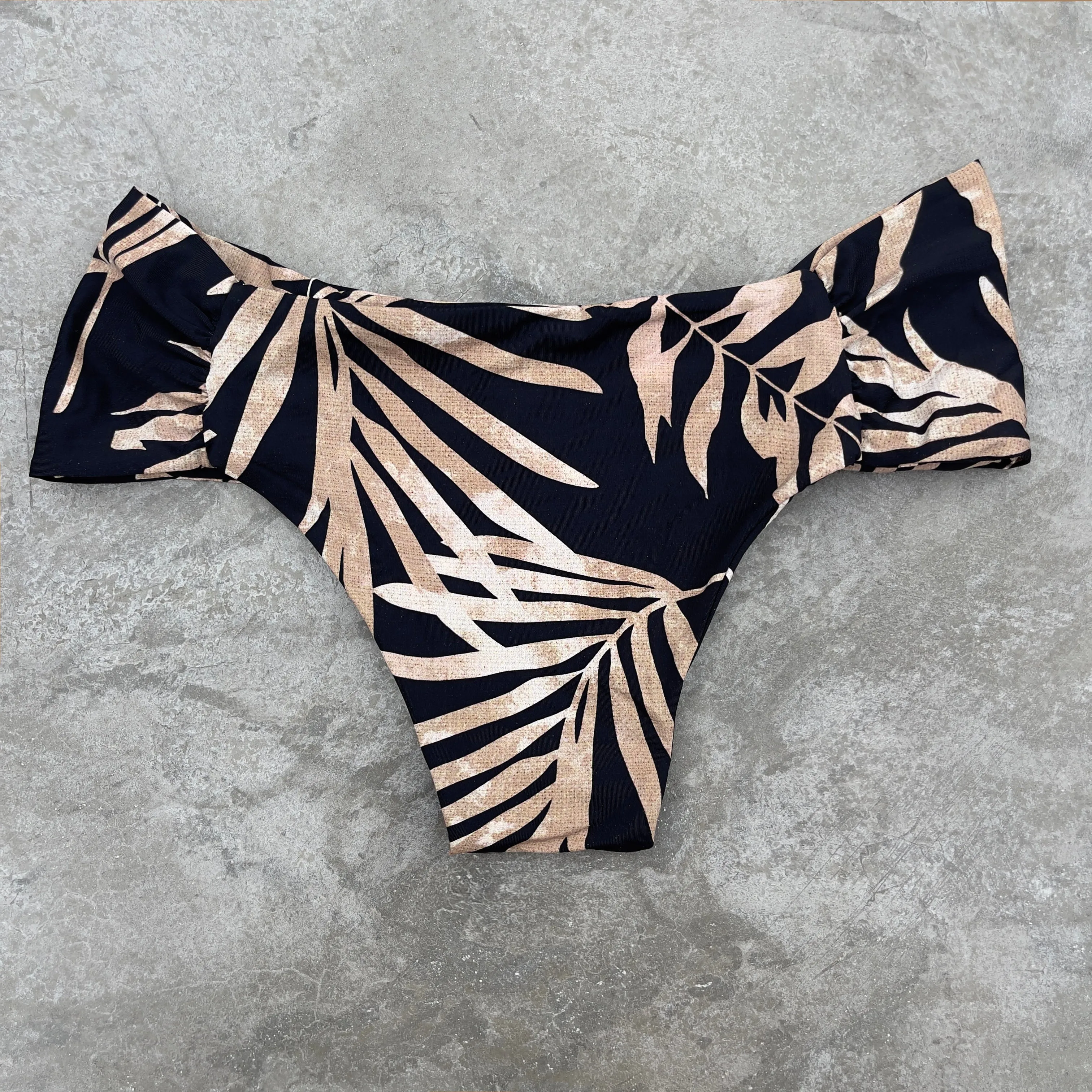 Bleached Leaves Black Classy Cheeky Bottom