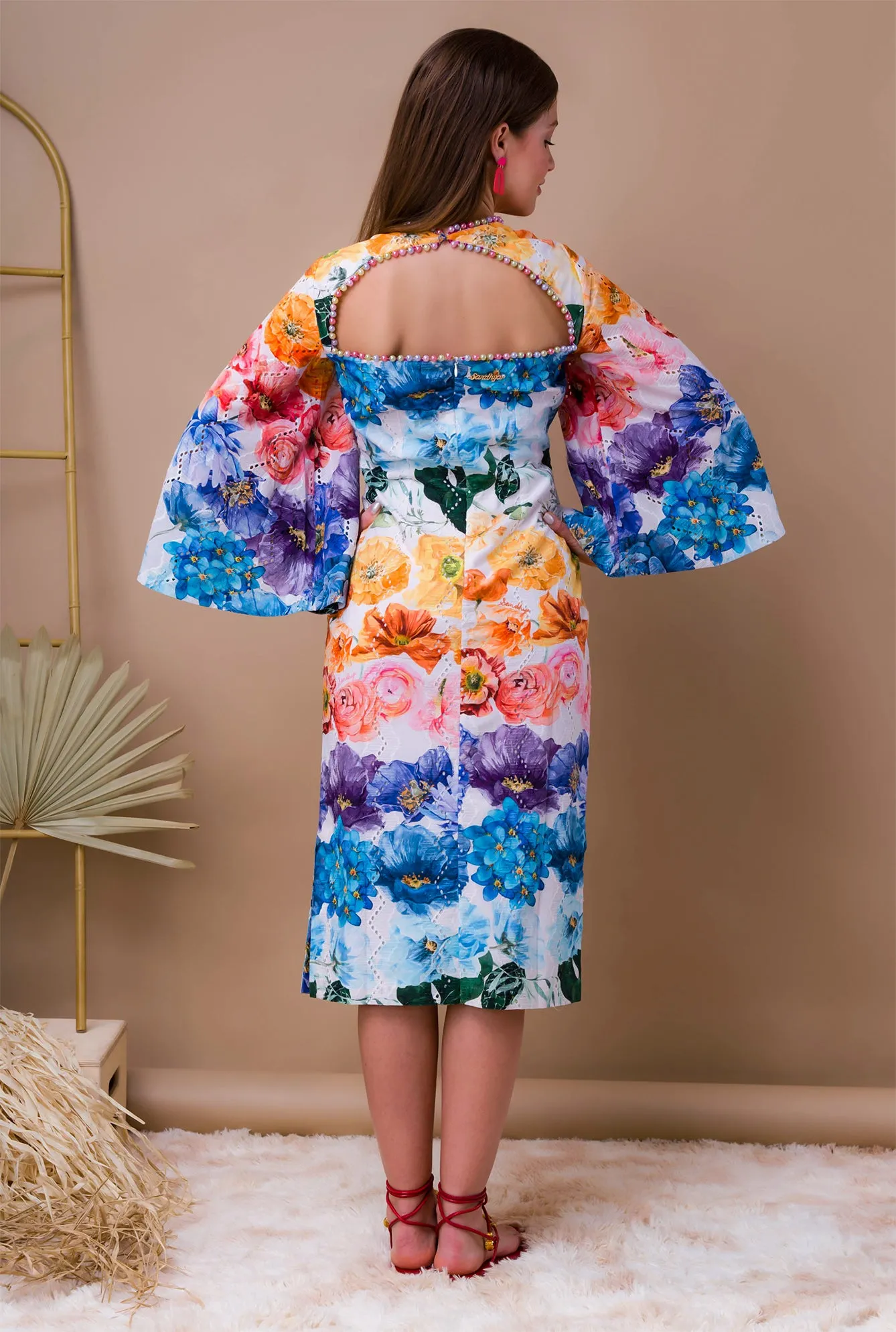 Blossom Cotton Dress | Floral Wedding Guest Dress