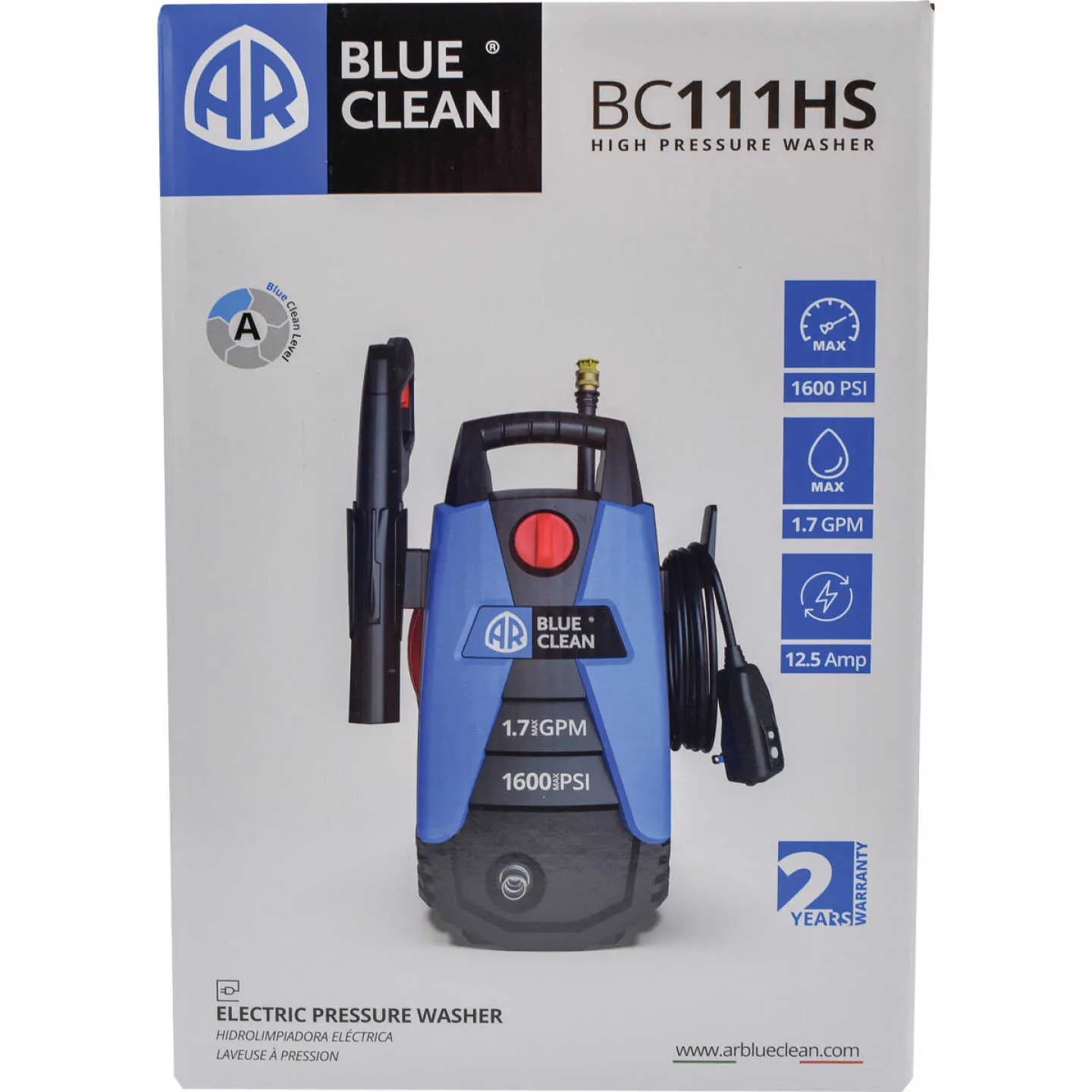 BLUE CLEAN 1600PSI  1.7 GPM ELECTRIC PRESSURE WASHER