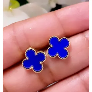 Blue Clover Studs