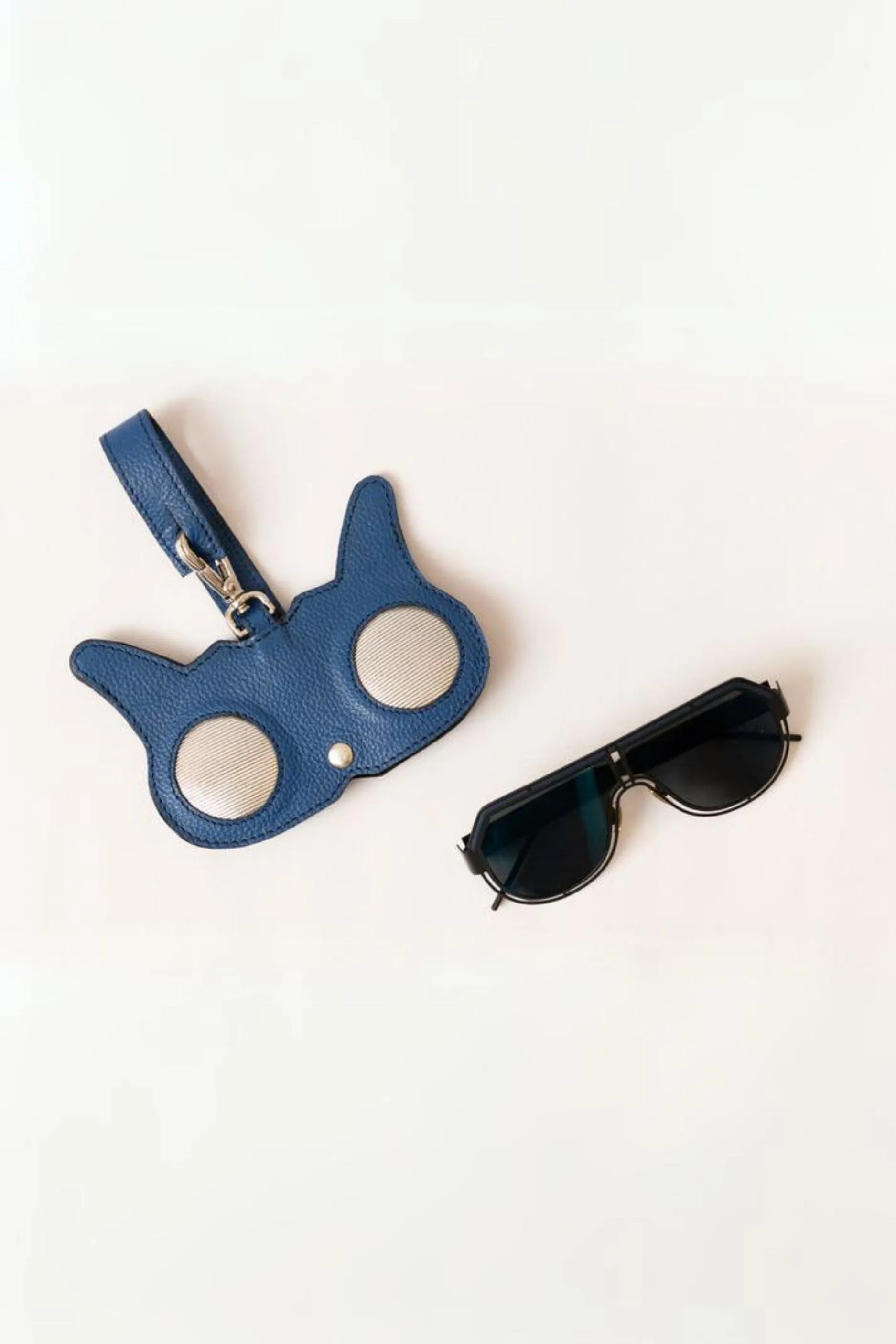 Blue Leather Cat Eyes Sunglasses Cover