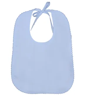 BLUE PICOT TRIM BIB