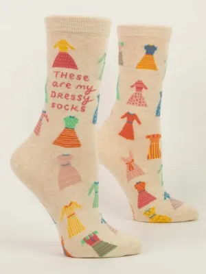 BlueQ Women's Crew Socks "These Are My Dressy Socks"