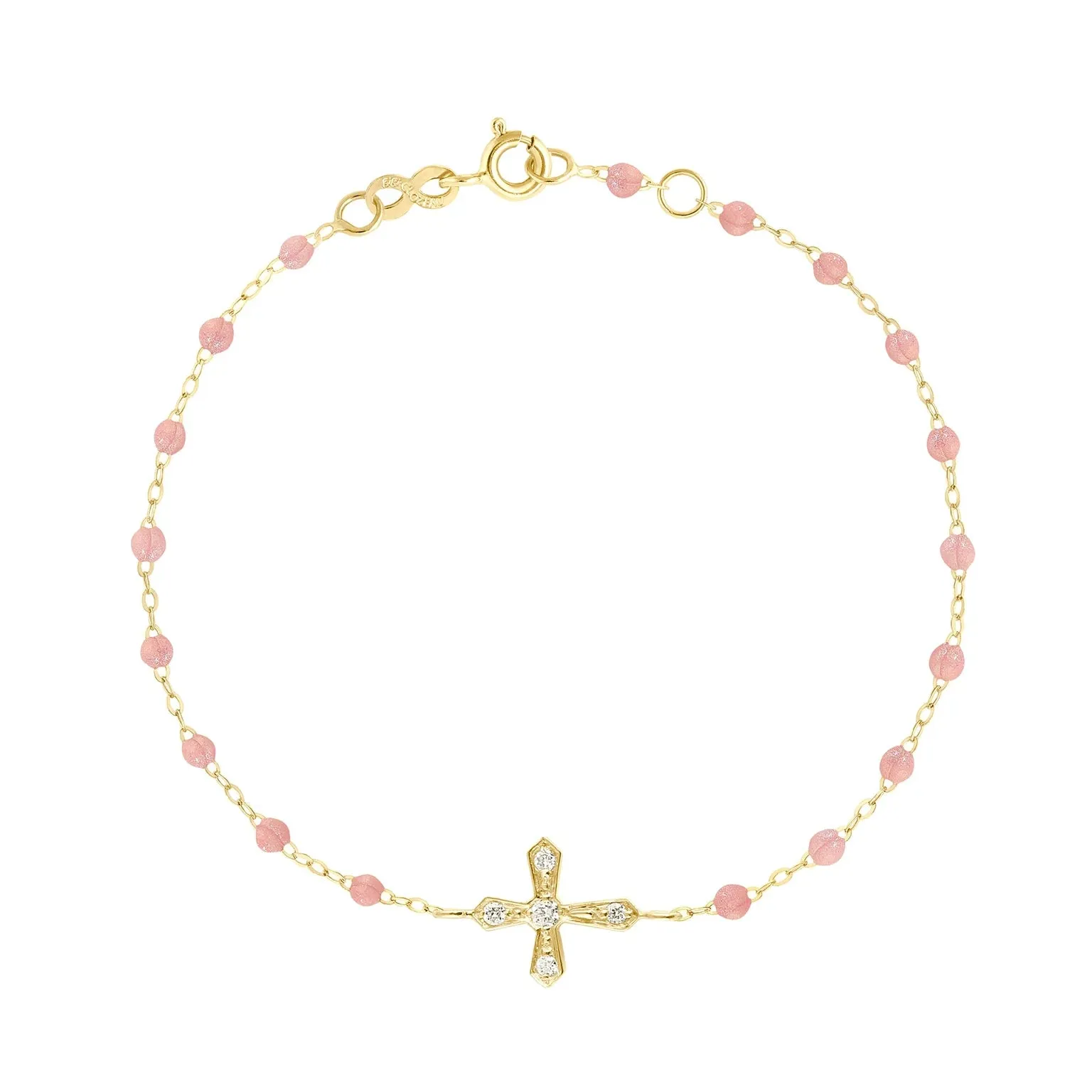 BLUSH- Gigi vintage cross Diamond  bracelet -18k Yellow Gold