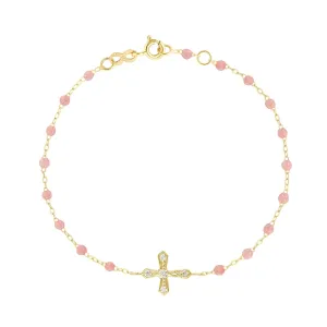 BLUSH- Gigi vintage cross Diamond  bracelet -18k Yellow Gold