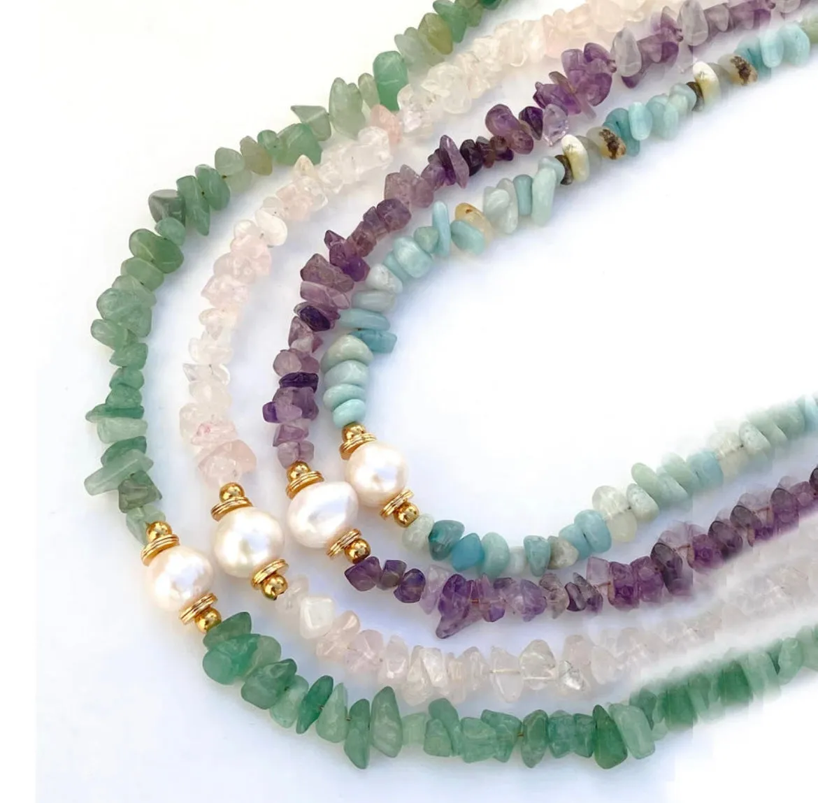 Boho & Mala Natural Tribal Stone Necklace TN10041