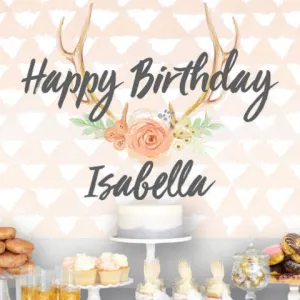 Boho Birthday Backdrop Sign
