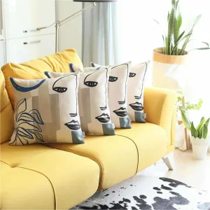 Boho-Chic Decorative Printed Jacquard Pillow Covers 4Pcs