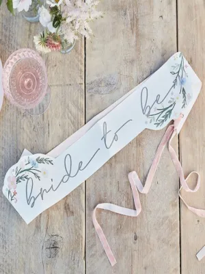 BOHO FLORAL BRIDE TO BE SASH