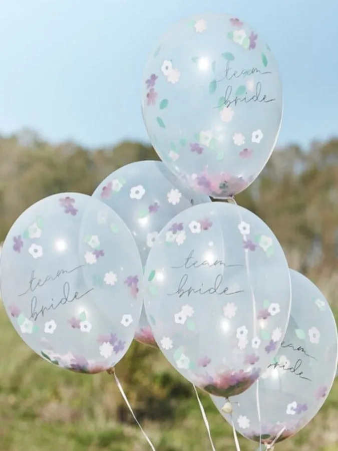 BOHO FLORAL CONFETTI HEN PARTY BALLOONS