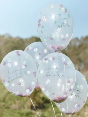BOHO FLORAL CONFETTI HEN PARTY BALLOONS