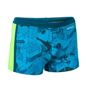 Boys’ Swimming Trunks Yokob Dark Blue / Neon