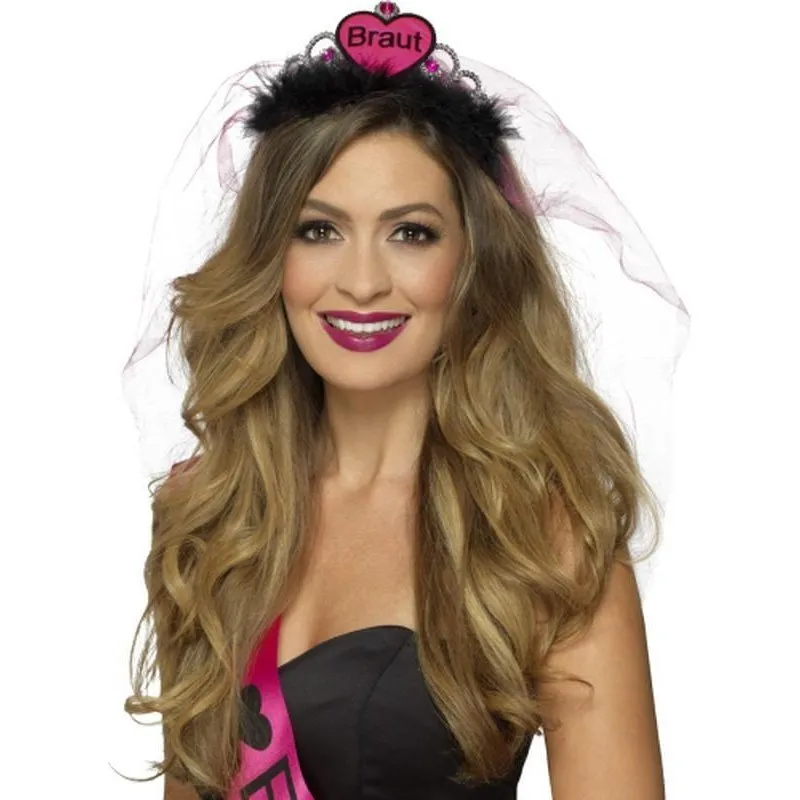 Braut Tiara, Pink And Black