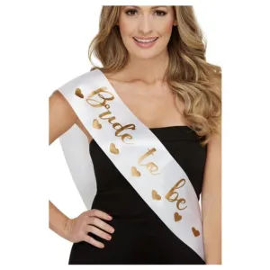 Bride To Be Sash, White