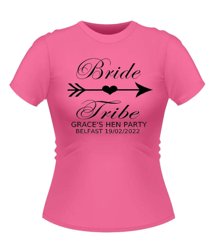 Bride Tribe Personalised Hen Party Tshirt