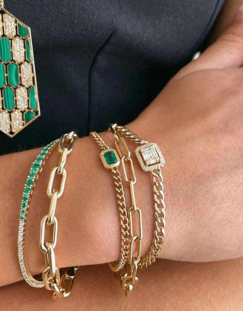 Bridget King Halo Illusion Bracelet in Yellow Gold