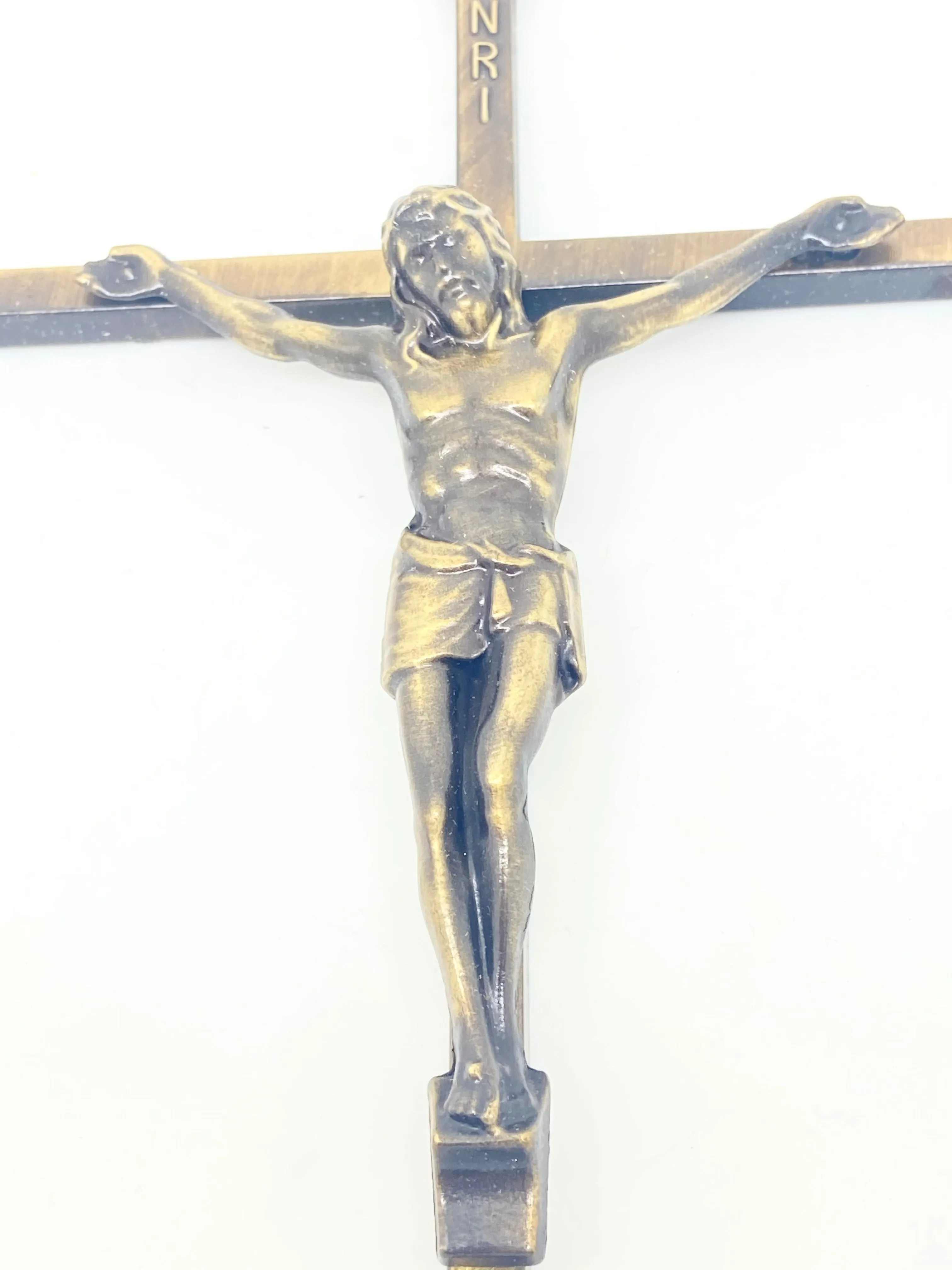 Bronze Wall Crucifix 8"