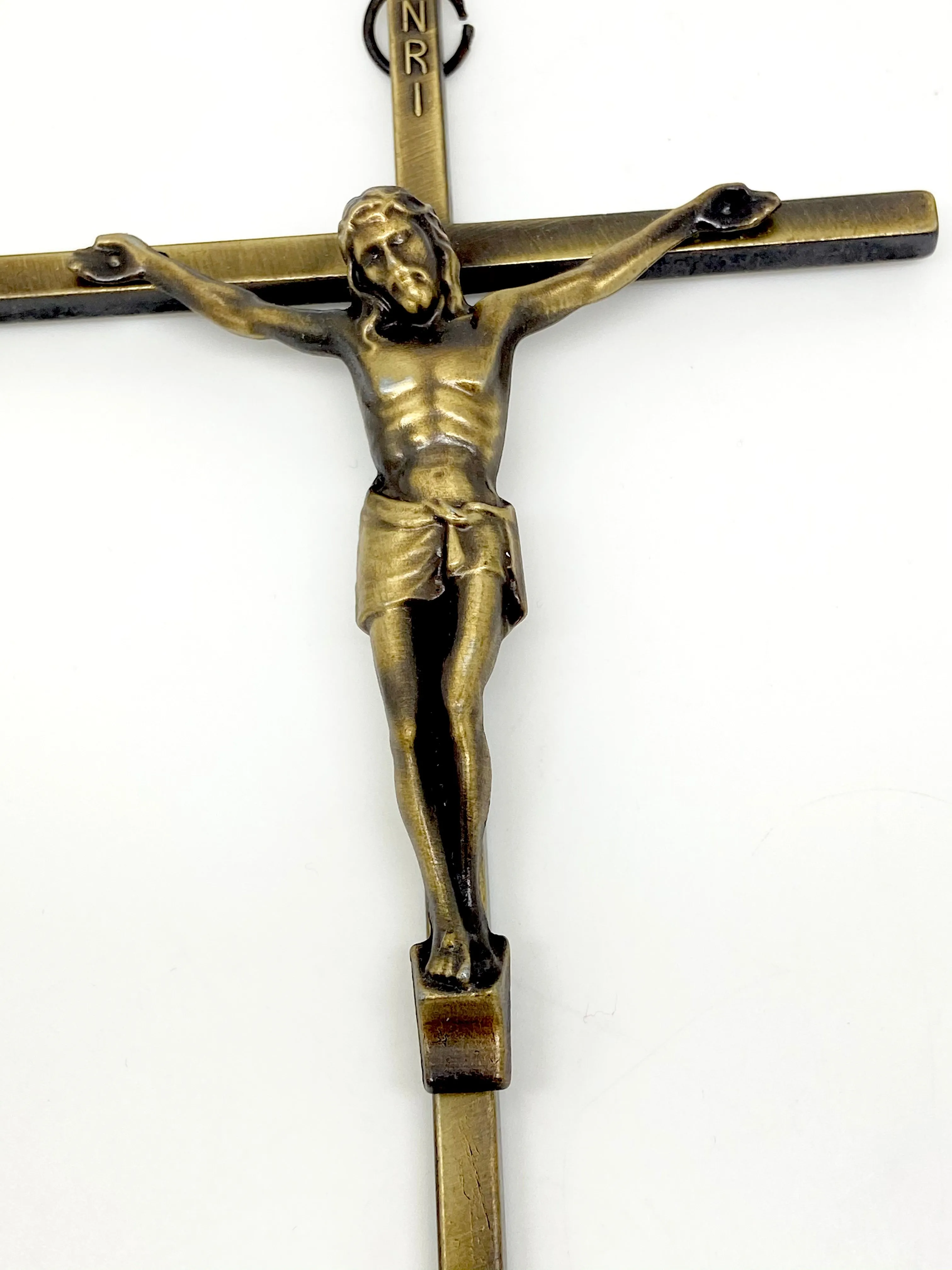 Bronze Wall Crucifix 8"